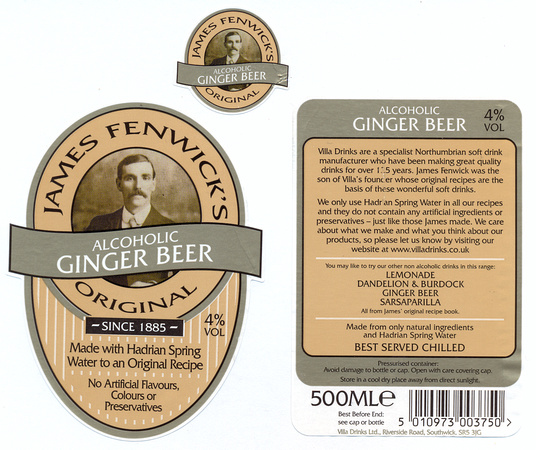 3528 James Fenwicks Ginger Ale