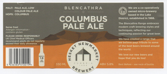 5354 Columbus Pale Ale